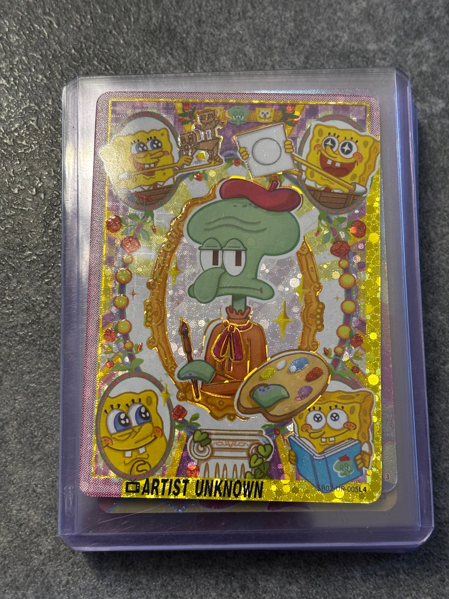 🎨 Squidward Artist – Gold Holo – Premium Card🎨